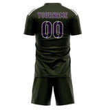 Custom Olive Purple Soccer Jersey