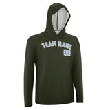 Custom Olive Light Blue UV-Hoodie