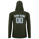 Custom Olive Light Blue UV-Hoodie