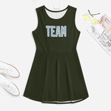 Custom Olive Light Blue Cheerleader Dress