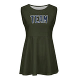 Custom Olive Blue Cheerleader Dress