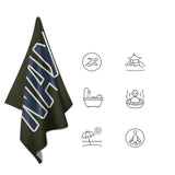 Custom Olive Blue Beach Towel
