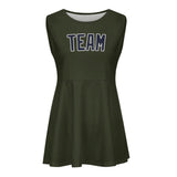 Custom Olive Navy Cheerleader Dress