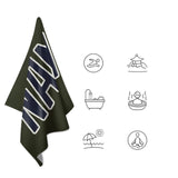 Custom Olive Navy Beach Towel
