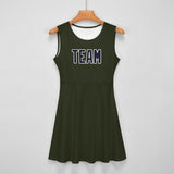 Custom Olive Navy Cheerleader Dress