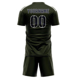 Custom Olive Navy Soccer Jersey