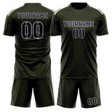Custom Olive Navy Soccer Jersey