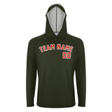 Custom Olive Orange Red UV-Hoodie