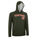Custom Olive Orange Red UV-Hoodie