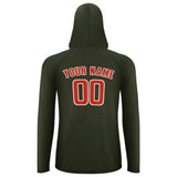 Custom Olive Orange Red UV-Hoodie