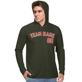 Custom Olive Orange Red UV-Hoodie