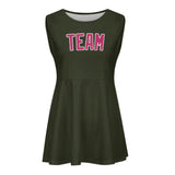Custom Olive Pink Cheerleader Dress