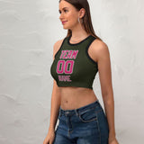 Custom Olive Pink Sleeveless Tank Top