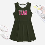 Custom Olive Pink Cheerleader Dress