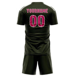Custom Olive Pink Soccer Jersey
