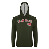 Custom Olive Red UV-Hoodie