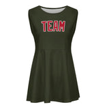 Custom Olive Red Cheerleader Dress