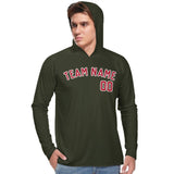 Custom Olive Red UV-Hoodie