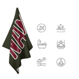Custom Olive Crimson Red Beach Towel