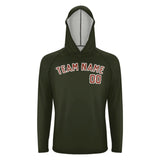 Custom Olive Coral Red UV-Hoodie