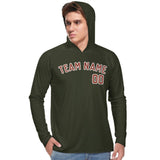 Custom Olive Coral Red UV-Hoodie