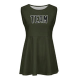 Custom Olive Black Cheerleader Dress