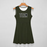 Custom Olive Black Cheerleader Dress