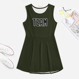 Custom Olive Black Cheerleader Dress