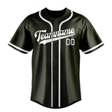 Custom Olive & White Colors Design Sports Baseball Jersey