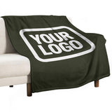 Custom Olive White Blanket