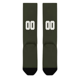 Custom Olive White Knee-High Sock