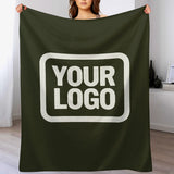 Custom Olive White Blanket