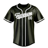 Custom Olive & White Colors Design Sports Baseball Jersey