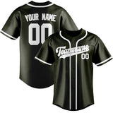 Custom Olive & White Colors Design Sports Baseball Jersey