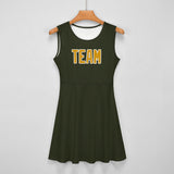Custom Olive Yellow Cheerleader Dress