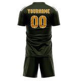 Custom Olive Yellow Soccer Jersey