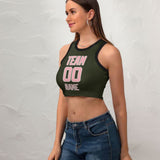 Custom Olive Light Pink Sleeveless Tank Top