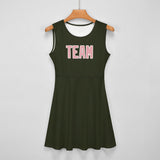 Custom Olive Light Pink Cheerleader Dress
