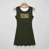 Custom Olive Khaki Cheerleader Dress