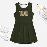 Custom Olive Khaki Cheerleader Dress
