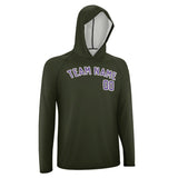 Custom Olive Light Purple UV-Hoodie