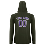 Custom Olive Light Purple UV-Hoodie