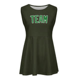 Custom Olive Emerald Green Cheerleader Dress