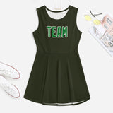 Custom Olive Emerald Green Cheerleader Dress