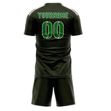Custom Olive Emerald Green Soccer Jersey