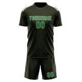 Custom Olive Emerald Green Soccer Jersey
