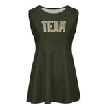 Custom Olive Light Khaki Cheerleader Dress