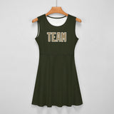 Custom Olive Light Khaki Cheerleader Dress