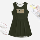 Custom Olive Light Khaki Cheerleader Dress