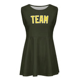 Custom Olive Light Yellow Cheerleader Dress